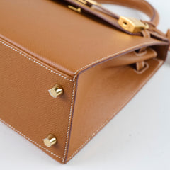 Hermes Kelly 25 Epsom Gold - Stamp A
