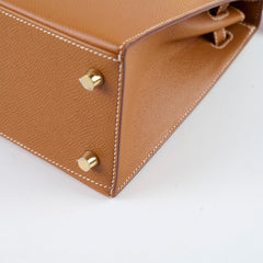 Hermes Kelly 25 Epsom Gold - Stamp A