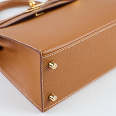 Hermes Kelly 25 Epsom Gold - Stamp A