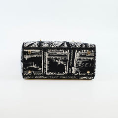 Christian Dior Medium Lady D-Lite Plan De Paris Black