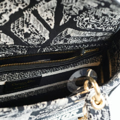 Christian Dior Medium Lady D-Lite Plan De Paris Black