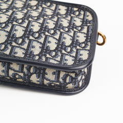 Christian Dior Oblique Navy Pouch
