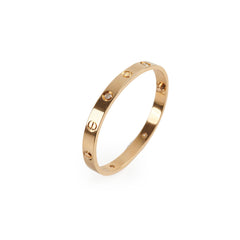 Cartier Love Bracelet 4 Diamonds Yellow Gold Bracelet Size 16
