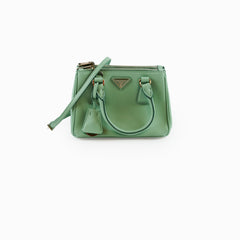 Prada Mini Galleria Green Saffiano