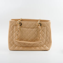 Chanel GST Caviar Beige Shoulder Bag - Series 20