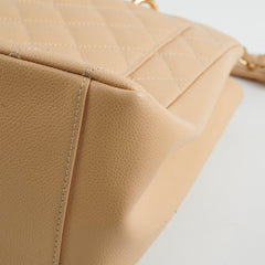 Chanel GST Caviar Beige Shoulder Bag - Series 20