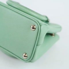 Prada Mini Galleria Green Saffiano
