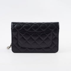 Chanel Wallet on Chain Black Caviar Silver HW (microchip)