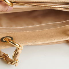 Chanel GST Caviar Beige Shoulder Bag - Series 20