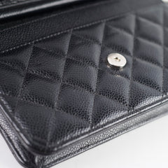 Chanel Wallet on Chain Black Caviar Silver HW (microchip)