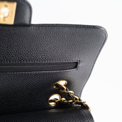 Chanel Small Classic Flap Caviar Black Hold