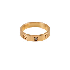 Cartier Love One Diamond SM Ring Pink Gold Size 52