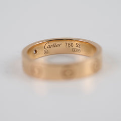 Cartier Love One Diamond SM Ring Pink Gold Size 52