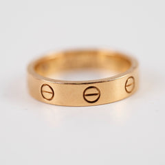 Cartier Love One Diamond SM Ring Pink Gold Size 52