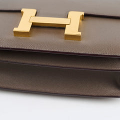 Hermes Constance III 24 Gris Etain 8F Epsom GHW C stamp