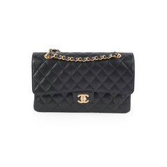 Chanel Medium/Large Double Classic Flap Caviar Black 2023