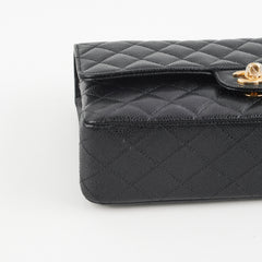 Chanel Medium/Large Double Classic Flap Caviar Black 2023