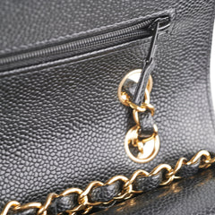 Chanel Medium/Large Double Classic Flap Caviar Black 2023