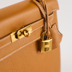 Hermès Kelly 25 Epsom Toffee GHW- A Stamp