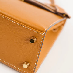 Hermès Kelly 25 Epsom Toffee GHW- A Stamp