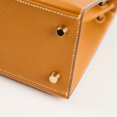 Hermès Kelly 25 Epsom Toffee GHW- A Stamp