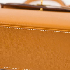 Hermès Kelly 25 Epsom Toffee GHW- A Stamp