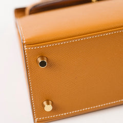 Hermès Kelly 25 Epsom Toffee GHW- A Stamp