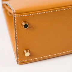Hermès Kelly 25 Epsom Toffee GHW- A Stamp