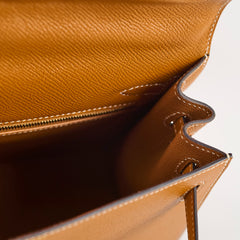 Hermès Kelly 25 Epsom Toffee GHW- A Stamp
