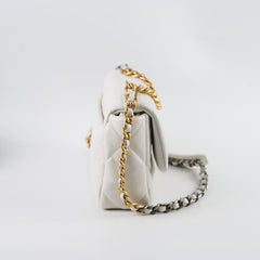 Chanel 19 Small in White Series 30