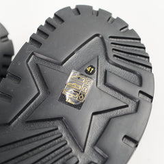 Christian Dior Quilted Calfskin Dioract Sandals Black Size 41