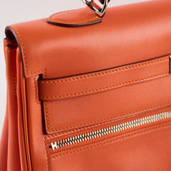 Hermes Kelly 35 Lakis 2Way Orange Mangue? - Stamp Q Square