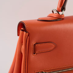 Hermes Kelly 35 Lakis 2Way Orange Mangue? - Stamp Q Square