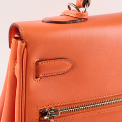 Hermes Kelly 35 Lakis 2Way Orange Mangue? - Stamp Q Square
