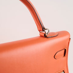 Hermes Kelly 35 Lakis 2Way Orange Mangue? - Stamp Q Square