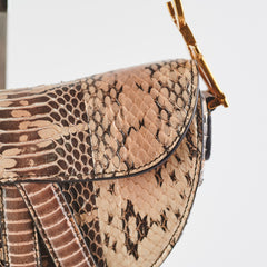 Christina Dior Mini Saddle Snake Skin
