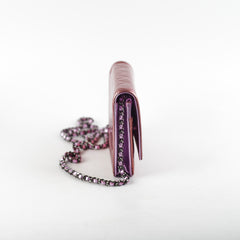 Chanel Boy Patent Wallet On Chain WOC Rose/Lilac