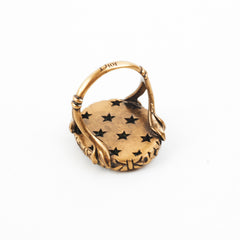 Christian Dior Cactus Costume Jewellery Ring Size M