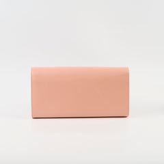 Saint Laurent Cassandre Clutch in Pale Pink Smooth Leather