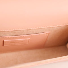 Saint Laurent Cassandre Clutch in Pale Pink Smooth Leather