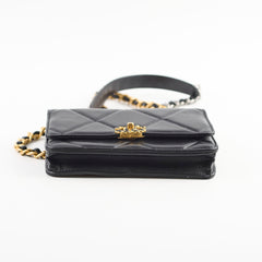 Chanel 19 Wallet On Chain WOC Lambskin Black