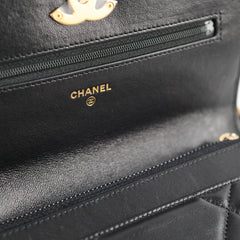 Chanel 19 Wallet On Chain WOC Lambskin Black