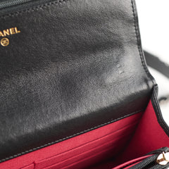 Chanel 19 Wallet On Chain WOC Lambskin Black