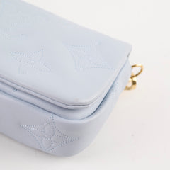 Louis Vuitton Bubblegram Wallet on Strap Blue