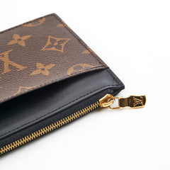 Louis Vuitton Black Monogram Flat Wallet