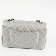 Chanel Mini Rectangular Caviar Silver
