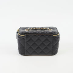 Chanel Lambskin Vanity LGHW Black