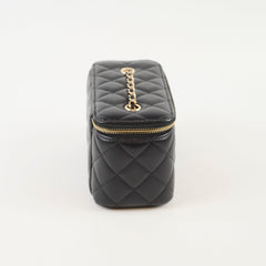 Chanel Lambskin Vanity LGHW Black
