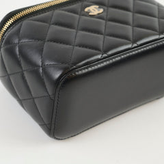 Chanel Lambskin Vanity LGHW Black
