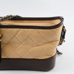 Chanel Gabrielle Hobo Small Brown and Beige